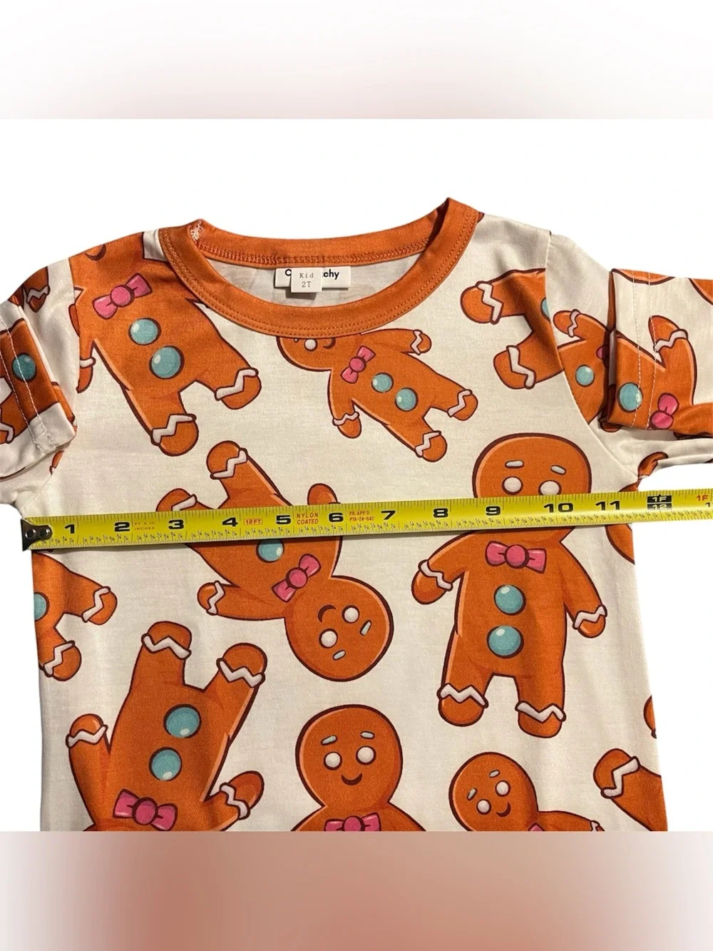 NWOT Toddler Gingerbread Man Christmas Holiday Pajamas PJ’s 2pc Sleepwear, 2T